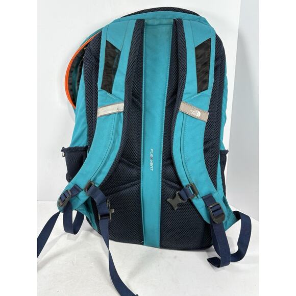 The North Face Vault Backpack Day Hiking Adventure Pack Turquoise And Orange - Picture 5 of 5